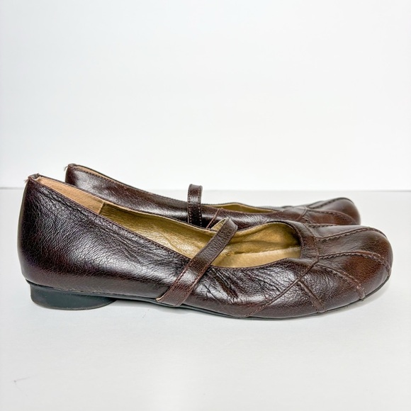 Tatami Birkenstock Brown Leather Mary Jane’s Flat Women's Shoes Size 37 6 - Picture 2 of 8